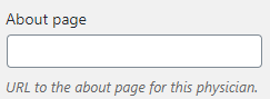 Add a valid URL to the page of the Physician