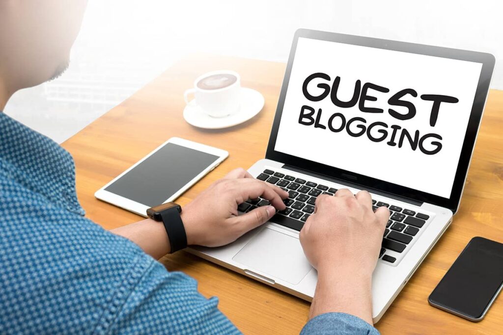 Guest blogging is an effective way to build high-quality backlinks, as it creates an incoming link from a website with high domain authority and serves as a vote of confidence with search engine algorithms