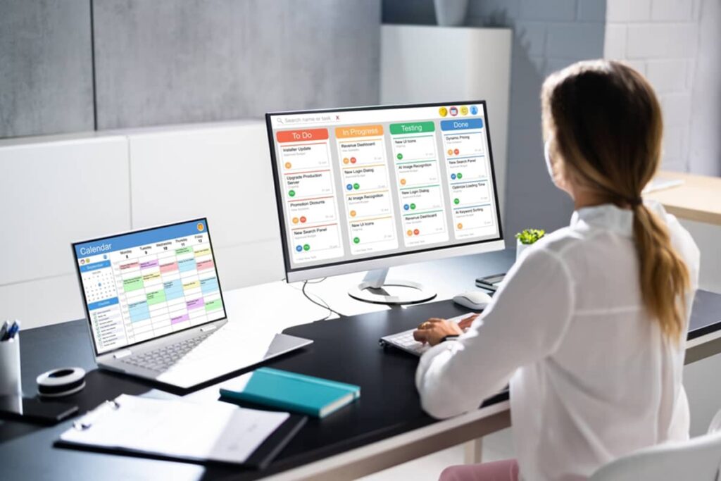 Physician creating her social media content plan