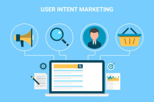 Infographic depicting the types of user intent when searching on the internet.